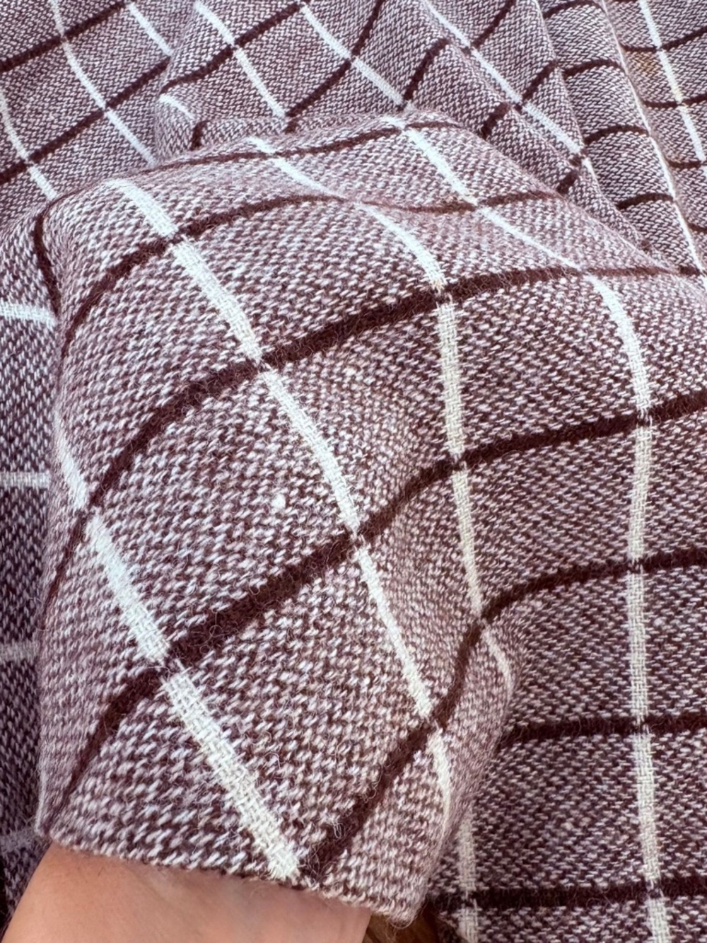 Vintage Brown Plaid Wool Poodle Skirt - Picture 3 of 4